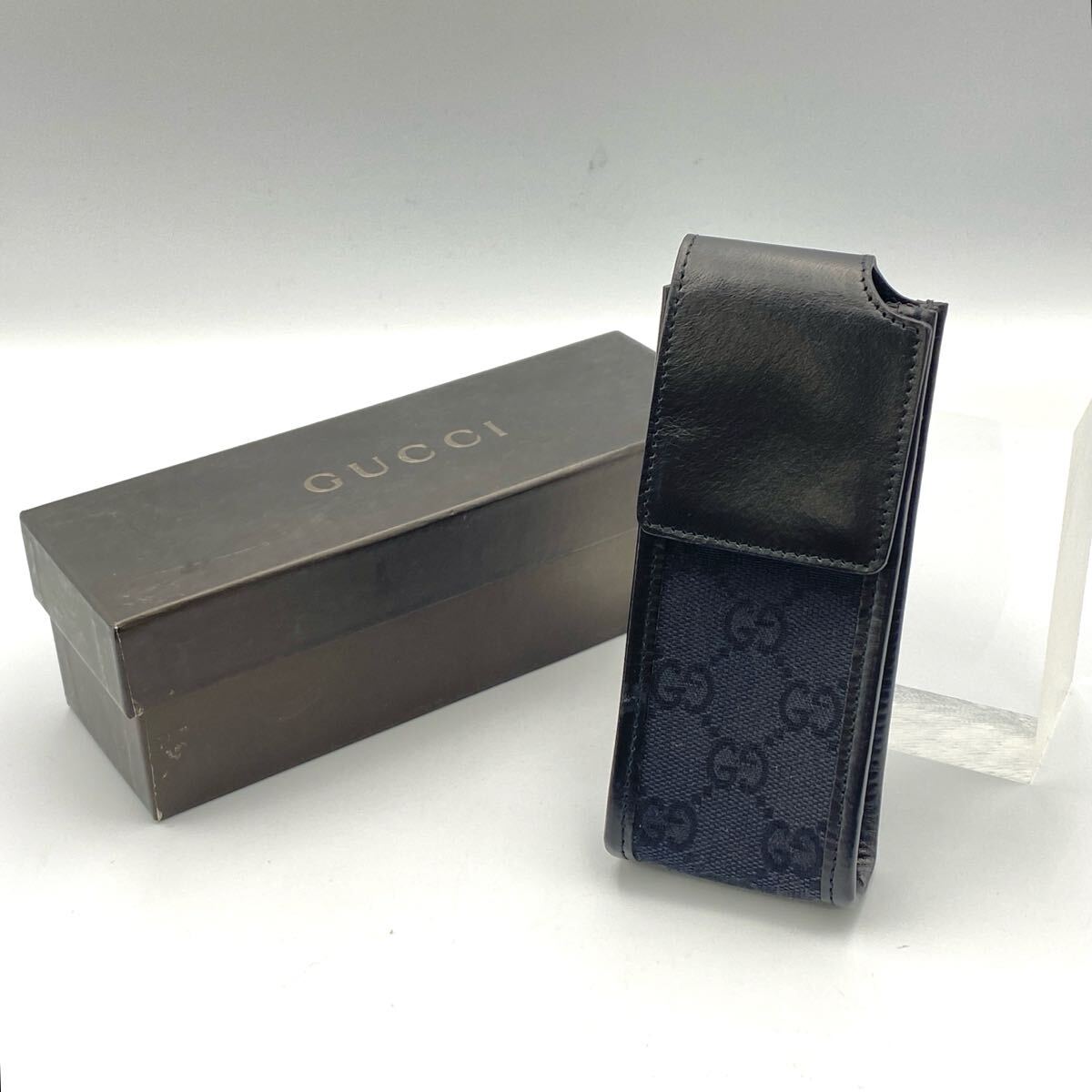 ☆【売り切り】GUCCI GG柄 ペンケース ブラック レザー グッチ ☆【売り切り】GUCCI GG柄 ペンケース ブラック レザー グッチ