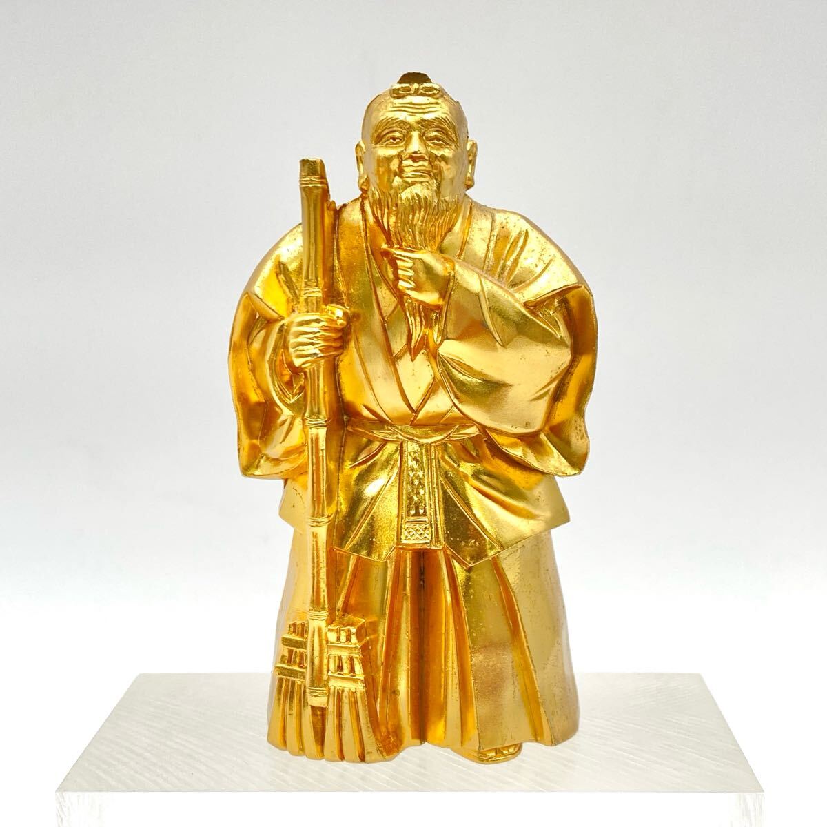 II【売り切り】24KGP 高砂人形 尉・姥 重さ1kg超え ペア金メッキ II【売り切り】24KGP 高砂人形 尉・姥 重さ1kg超え ペア金メッキ