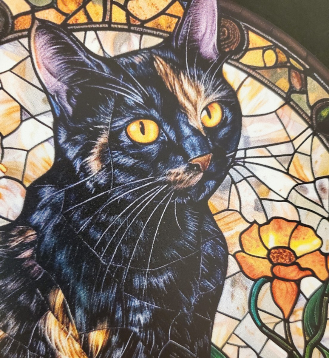 猫の壁飾り メタルウォールアート サビ猫と花E 猫の雑貨 HANAKO 猫の壁飾り メタルウォールアート サビ猫と花E 猫の雑貨 HANAKO