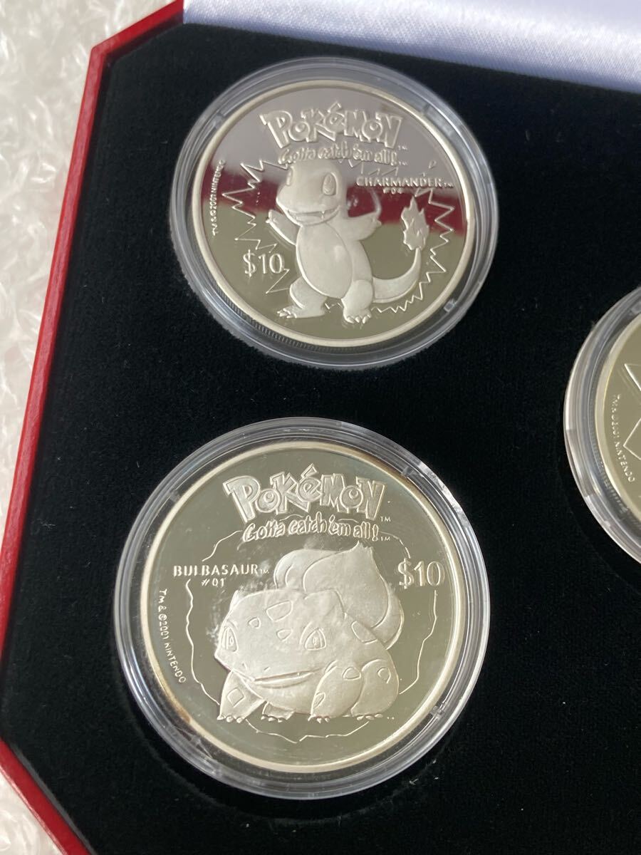 ニウエ 2001年 ポケモン ポケットモンスター 10ドル銀貨セット ニウエ 2001年 ポケモン ポケットモンスター 10ドル銀貨セット