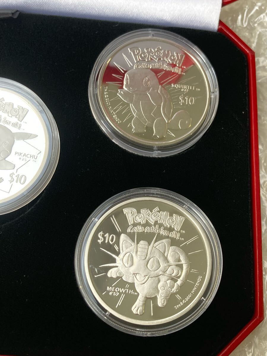 ニウエ 2001年 ポケモン ポケットモンスター 10ドル銀貨セット ニウエ 2001年 ポケモン ポケットモンスター 10ドル銀貨セット