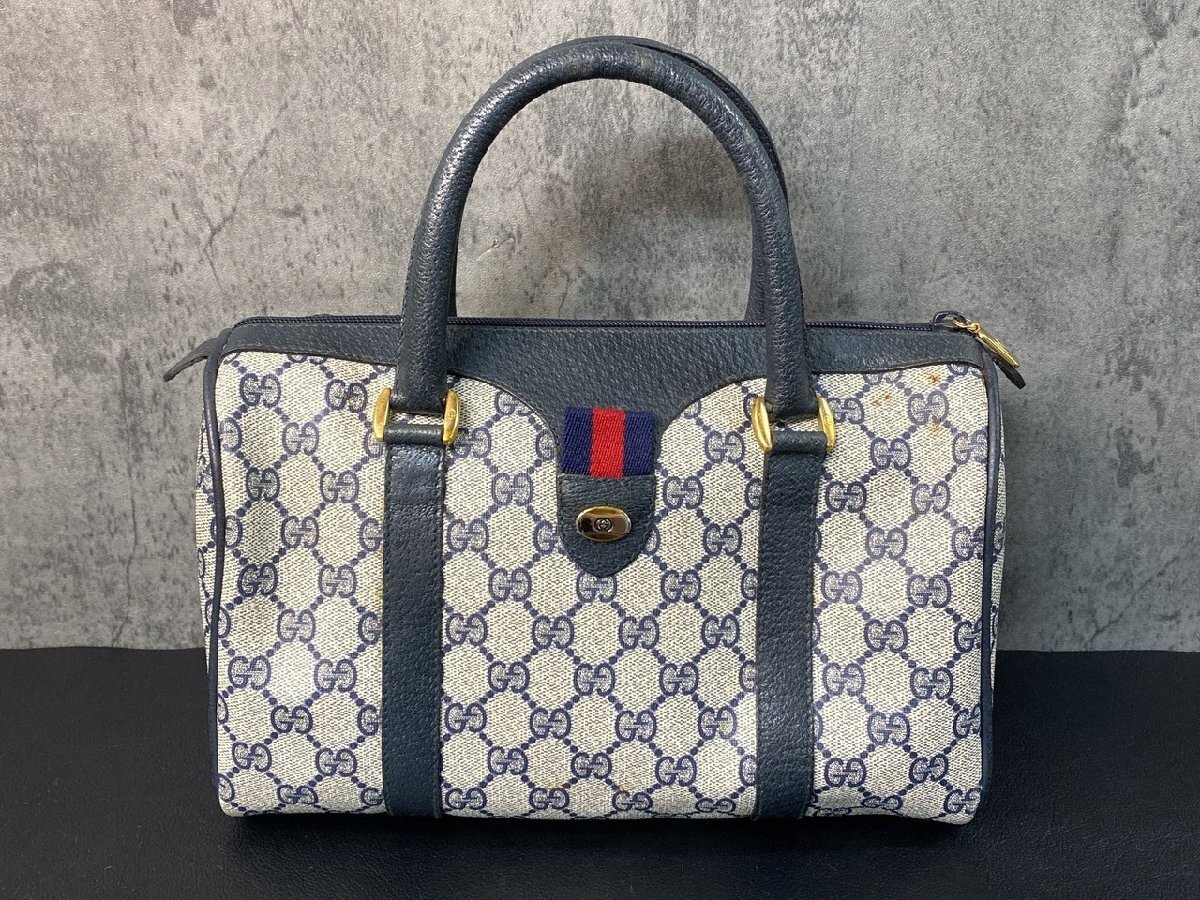 Y8-4451】1円 GUCCI グッチ シェリー GG ミニボストンバッグ Y8-4451】1円 GUCCI グッチ シェリー GG ミニボストンバッグ
