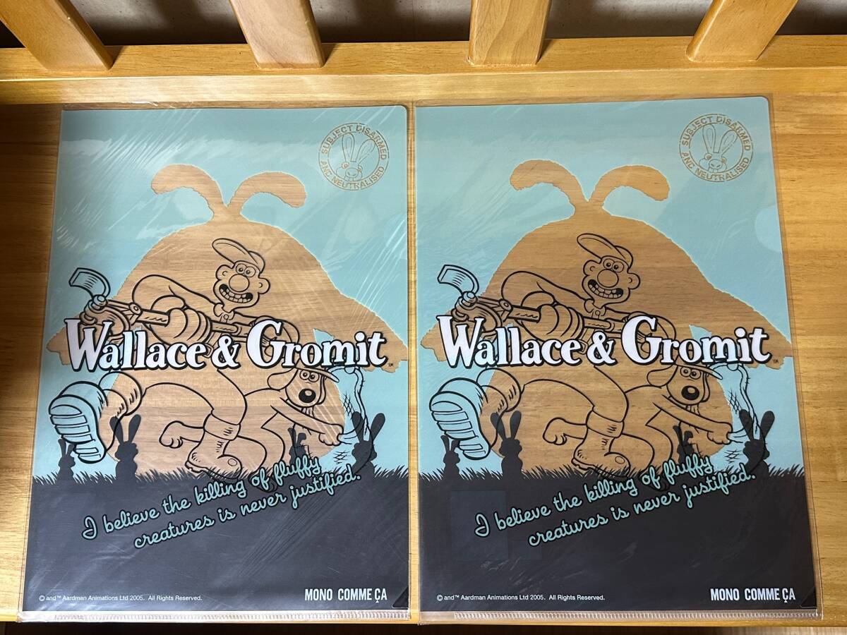 未使用★MONO COMME CA×Wallace & Gromit　ウォレスとグルミットのA4クリアファイル 2種 4枚セット★「野菜畑で大ピンチ！」_画像4