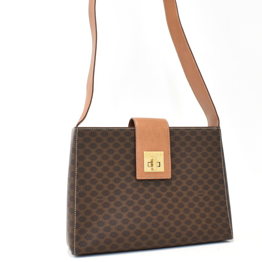 1円 ◇CELINE セリーヌ ショルダーバッグ 肩掛け マカダム PVC 1円 ◇CELINE セリーヌ ショルダーバッグ 肩掛け マカダム PVC