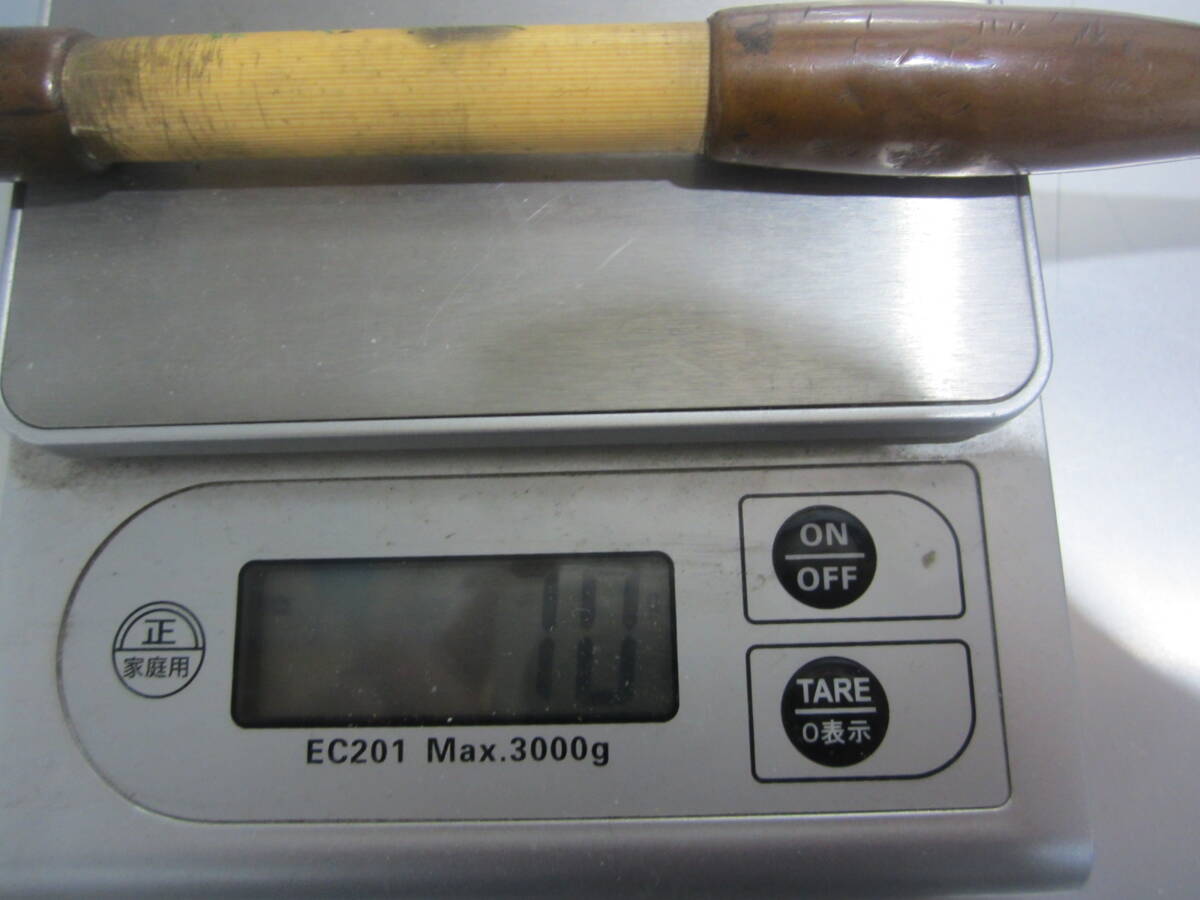 煙管　キセル　銅製　火口吸い口１部銀製　長さ23,5cm　重さ70ｇ_画像6