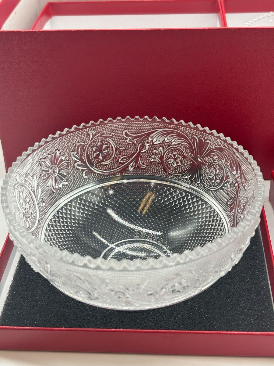Baccarat バカラ ガラスプレート 皿 12cm・12cm アラベスク Baccarat バカラ ガラスプレート 皿 12cm・12cm アラベスク
