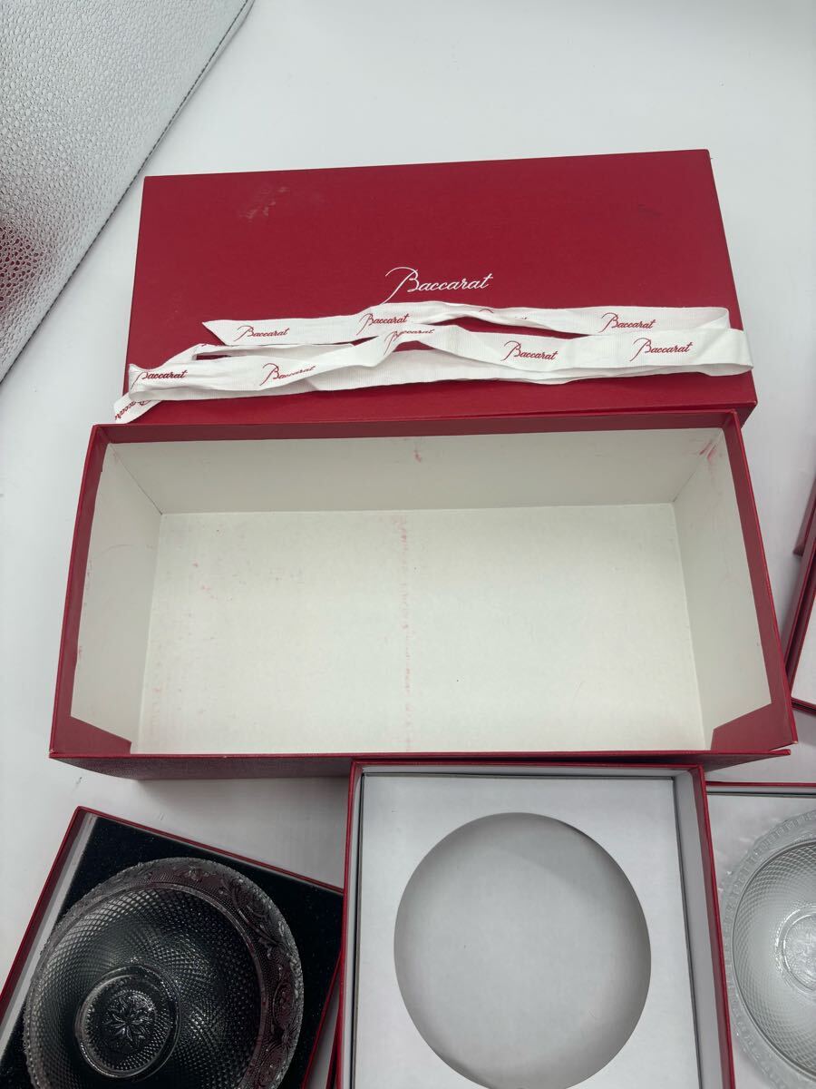 Baccarat バカラ ガラスプレート 皿 12cm・12cm アラベスク Baccarat バカラ ガラスプレート 皿 12cm・12cm アラベスク