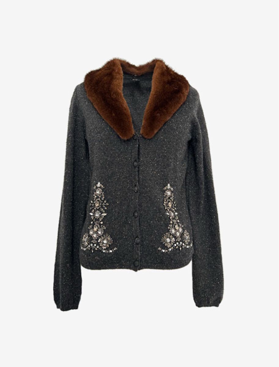 未使用 定価33 6万 ESCADA エスカーダ ミンクファー付 カシミヤ 未使用 定価33 6万 ESCADA エスカーダ ミンクファー付 カシミヤ