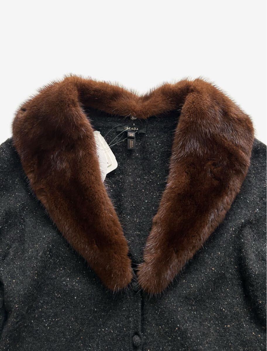 未使用 定価33 6万 ESCADA エスカーダ ミンクファー付 カシミヤ 未使用 定価33 6万 ESCADA エスカーダ ミンクファー付 カシミヤ
