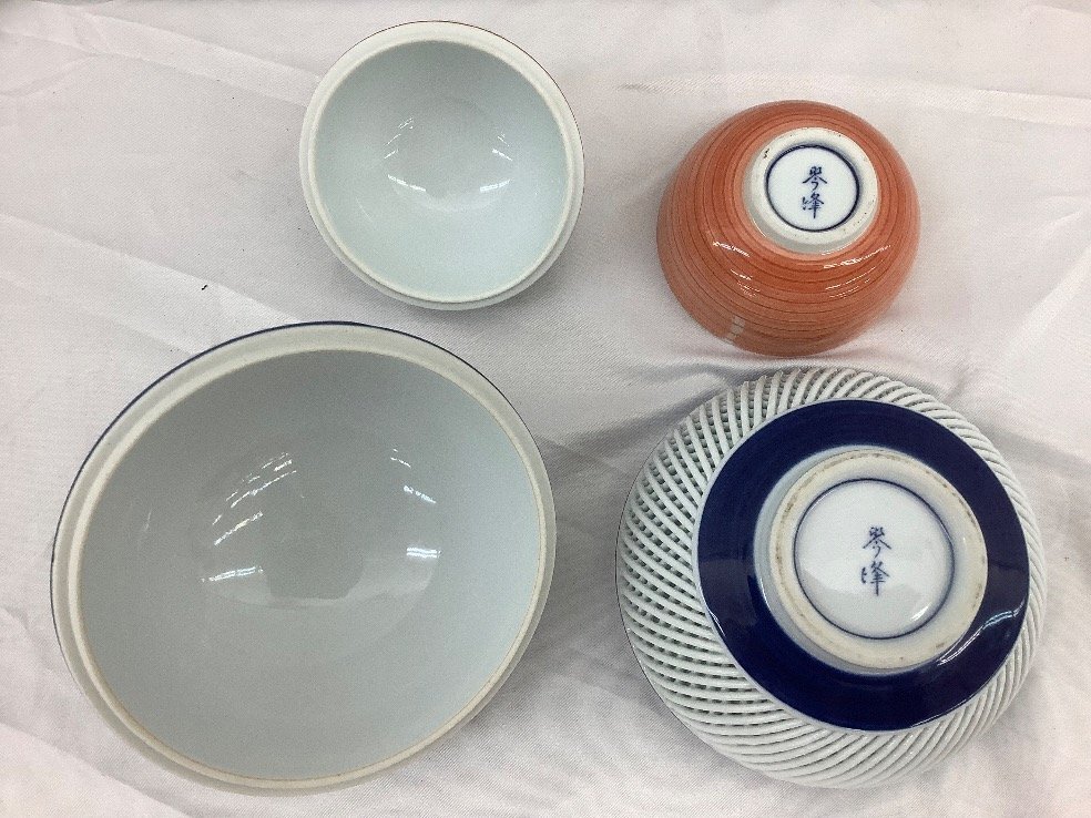 有田焼 琴峰 作 網目焼まとめ/組湯呑/蓋物/酒器揃 ネーム等記入 有田焼 琴峰 作 網目焼まとめ/組湯呑/蓋物/酒器揃 ネーム等記入