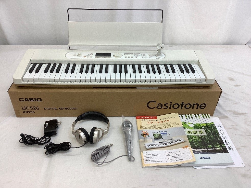 CASIO Casiotone/光ナビゲーションキーボード/マイク/譜面台有 CASIO Casiotone/光ナビゲーションキーボード/マイク/譜面台有