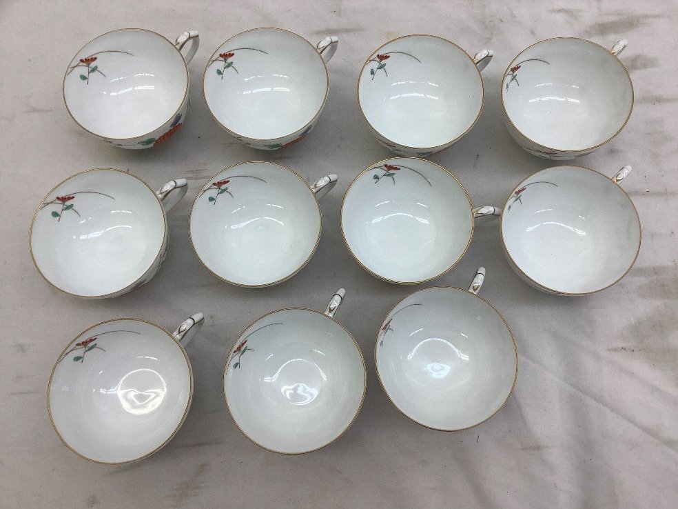 深川製磁 菊小鳥/茶器セット/カップ&ソーサー/ティーポット 深川製磁 菊小鳥/茶器セット/カップ&ソーサー/ティーポット