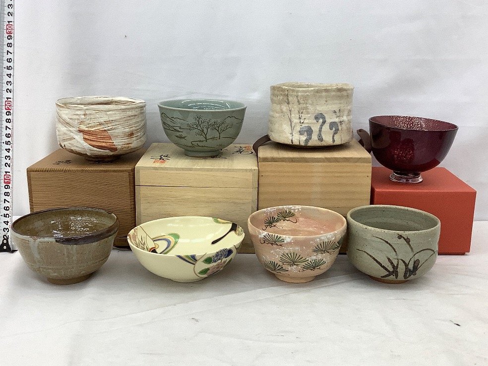 陶華/倭園静香/井上東也/雅女他 茶道具まとめ/茶碗/急須/帛紗 陶華/倭園静香/井上東也/雅女他 茶道具まとめ/茶碗/急須/帛紗