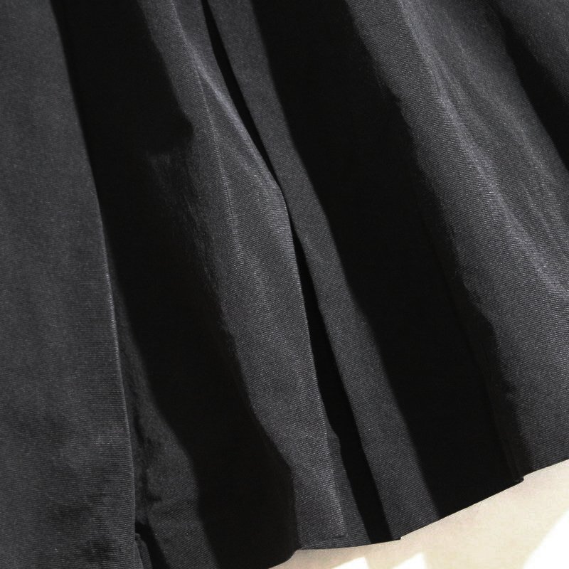 23區(qū) 株) オンワード樫山 春 夏 シンプル ポリエステル Aライン フレアスカート 7號(hào) 36 ブラック 黒 ミセス 綺麗め オフィス フォーマル