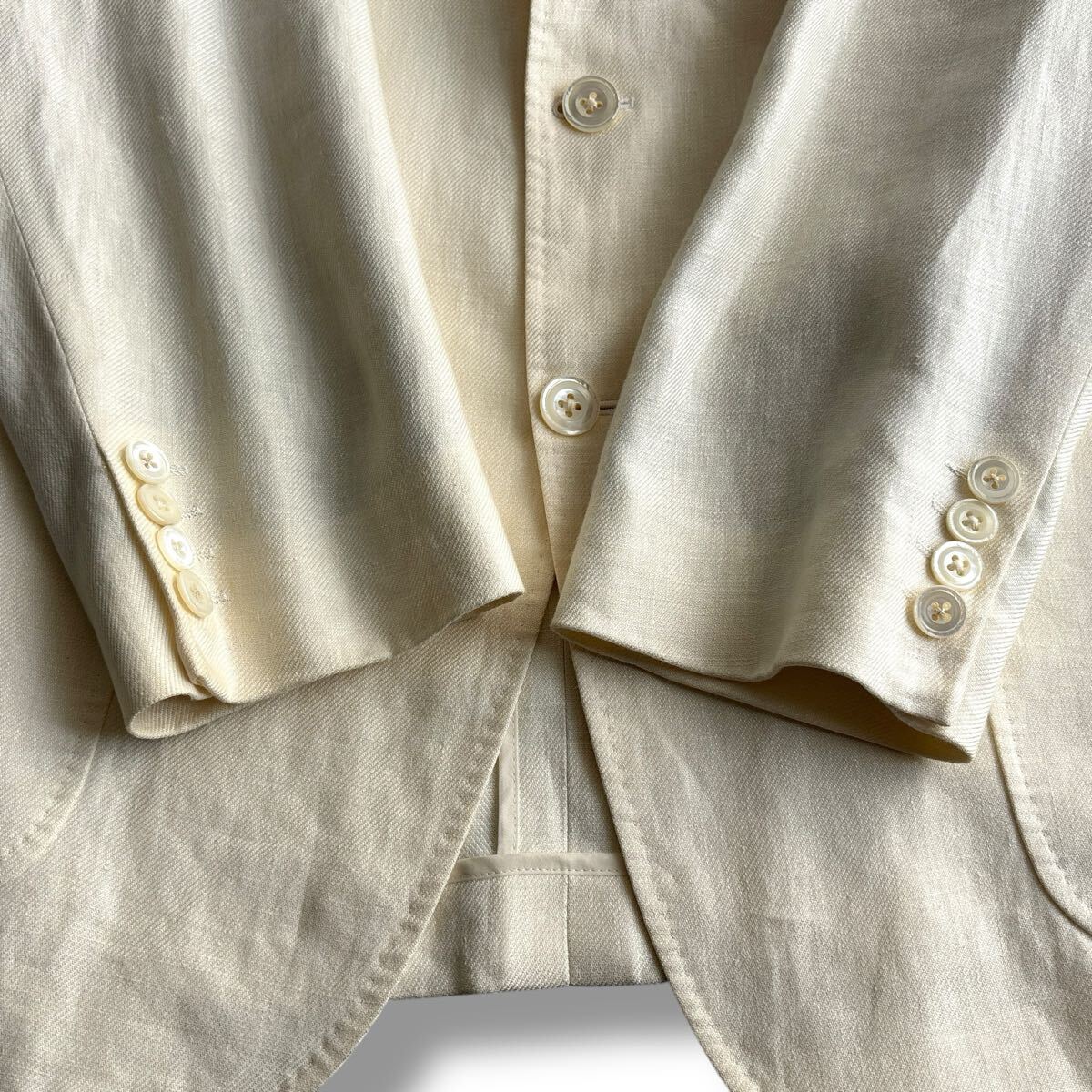 美品□BURBERRY LONDON バーバリー ロンドン【L】麻 リネン 美品□BURBERRY LONDON バーバリー ロンドン【L】麻 リネン