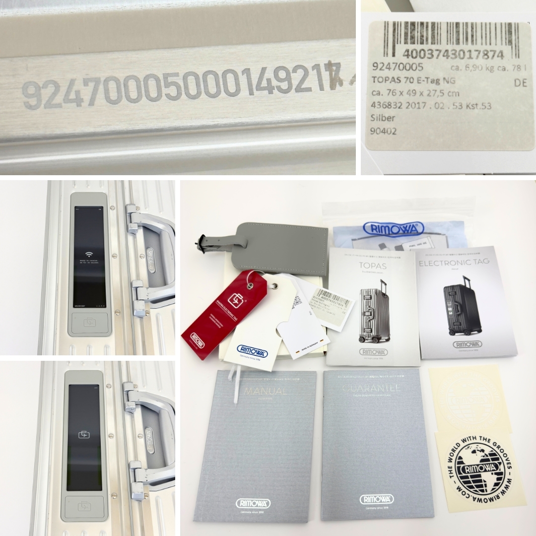 美品】RIMOWA リモワ TOPAS トパーズ E-Tag 電子タグ 78L 4輪 美品】RIMOWA リモワ TOPAS トパーズ E-Tag 電子タグ 78L 4輪