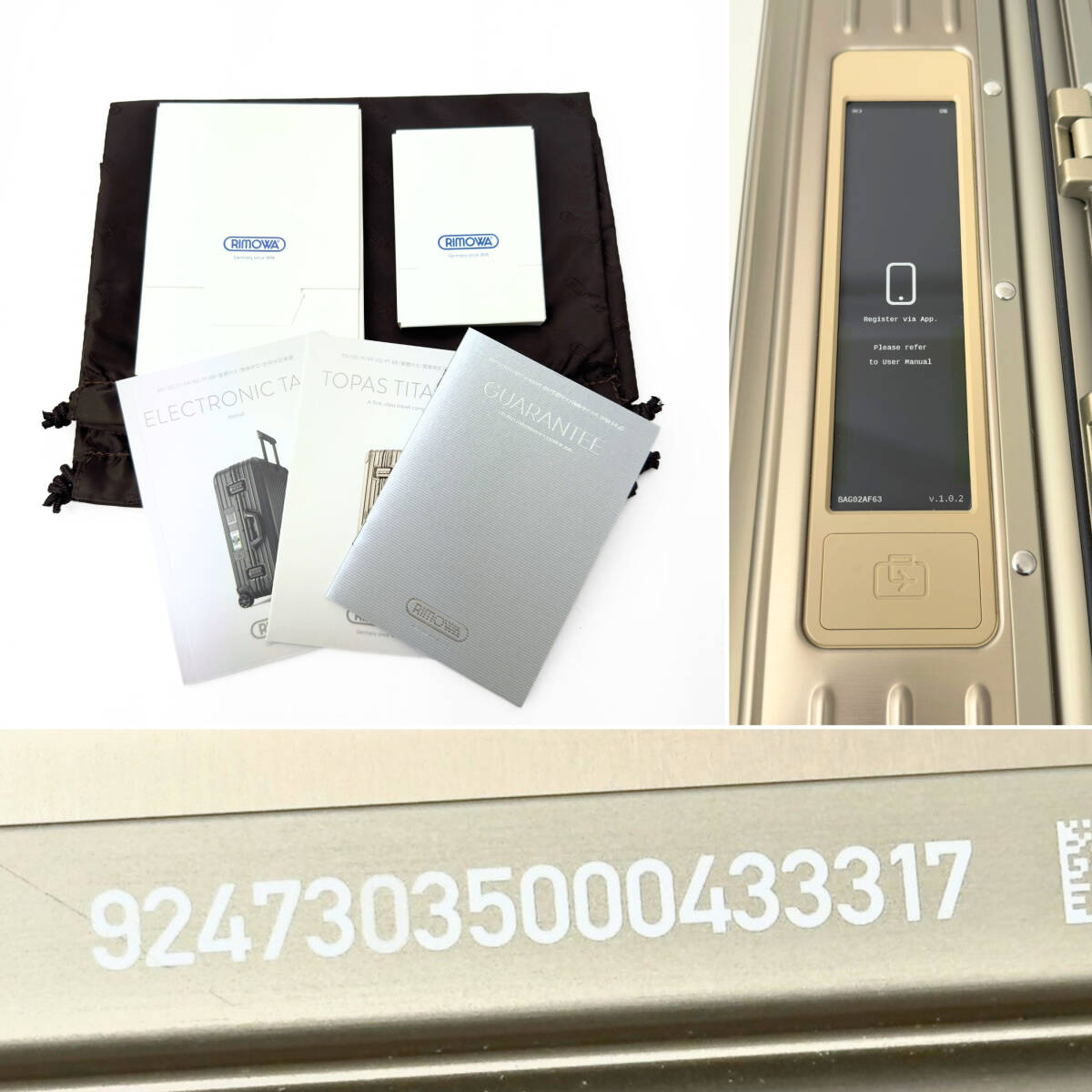 美品】RIMOWA リモワ TOPAS トパーズ Titanium チタニウム 82L 4 美品】RIMOWA リモワ TOPAS トパーズ Titanium チタニウム 82L 4