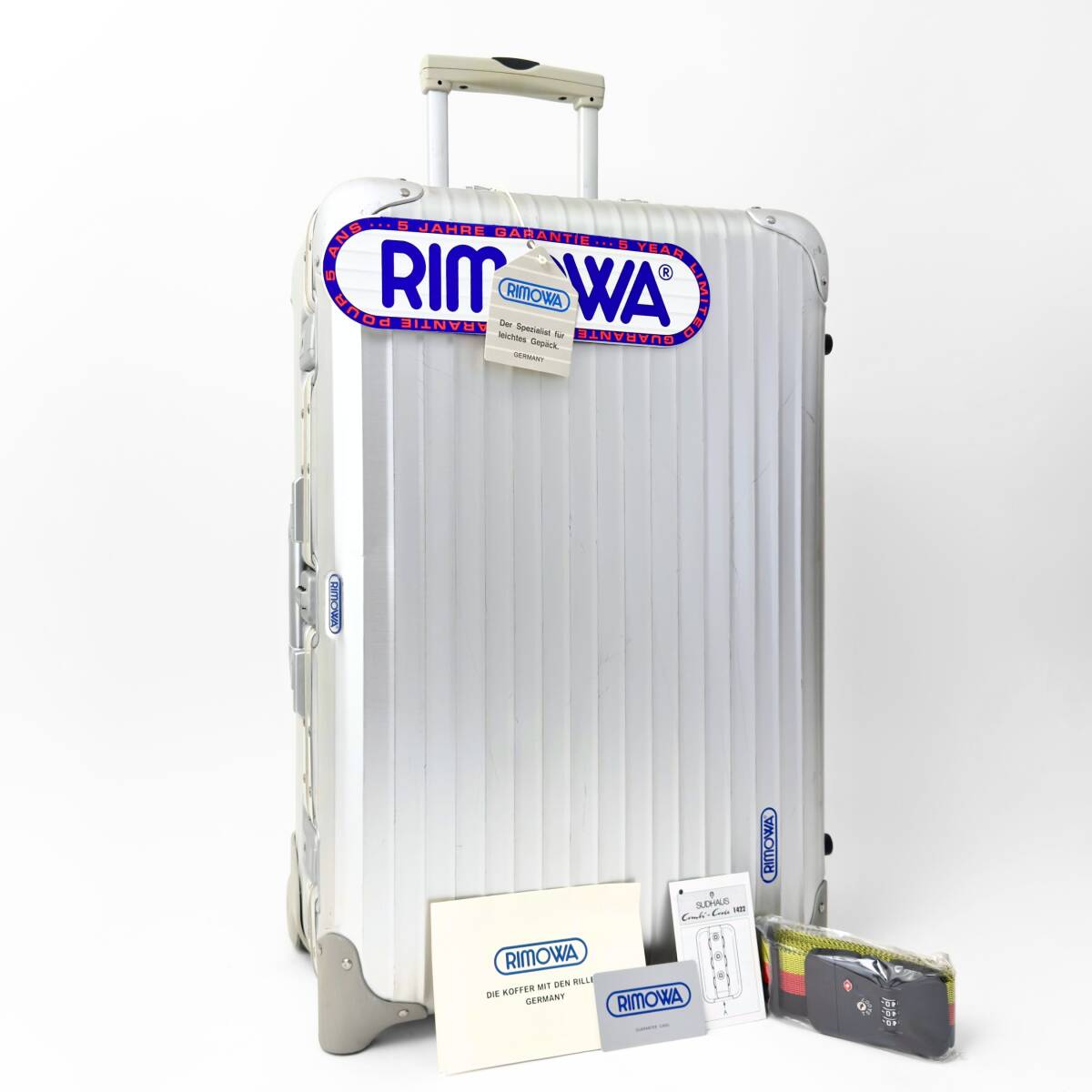 廃盤】RIMOWA リモワ TOPAS トパーズ 63L 2輪 TSAロックベルト付 廃盤】RIMOWA リモワ TOPAS トパーズ 63L 2輪 TSAロックベルト付