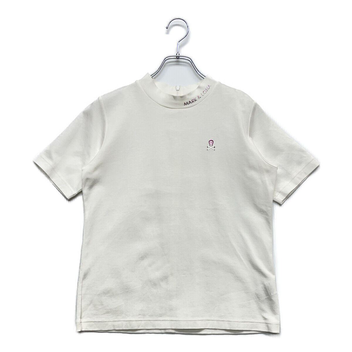 coco 中古【SALE】 マークアンドロナ レディース 半袖シャツ 40(L) 白 モックネック シンプル レターパックプラス発送可 91671_画像1