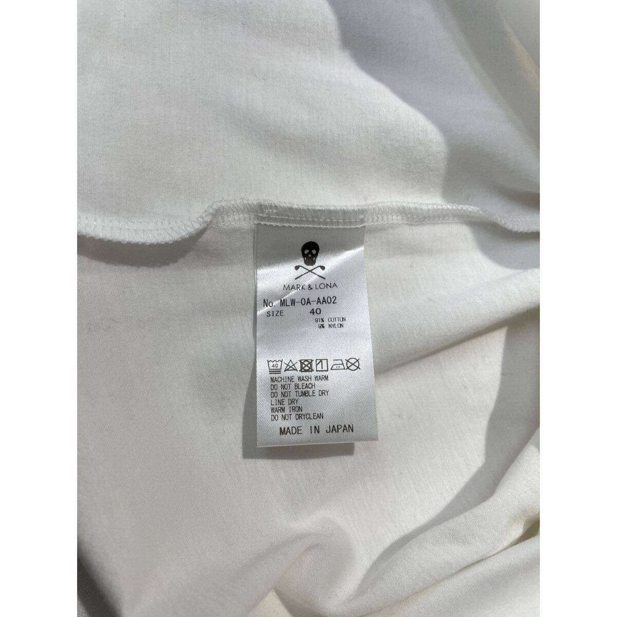 coco 中古【SALE】 マークアンドロナ レディース 半袖シャツ 40(L) 白 モックネック シンプル レターパックプラス発送可 91671_画像6