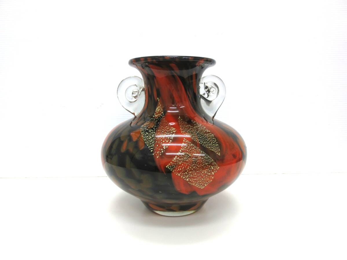 4-120】KAMEI GLASS OKASA カメイガラス 大阪 花器 花瓶 花入 4-120】KAMEI GLASS OKASA カメイガラス 大阪 花器 花瓶 花入