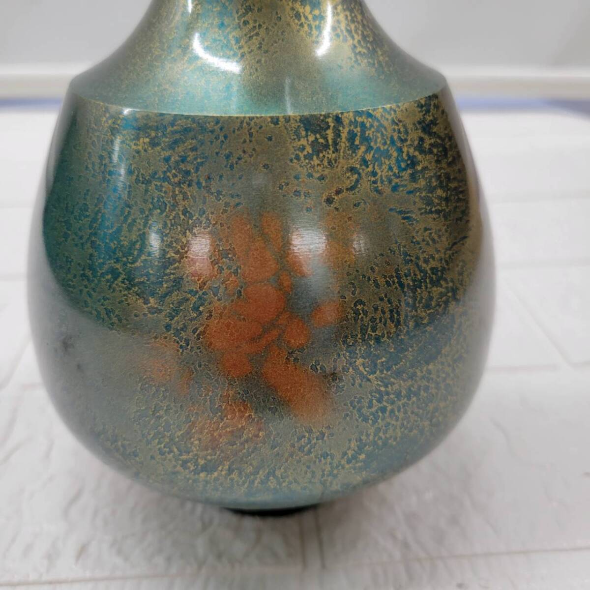 ☆【在庫処分価格】高岡銅器 鋳銅製 花器 花瓶 共箱 一輪挿し 高 ☆【在庫処分価格】高岡銅器 鋳銅製 花器 花瓶 共箱 一輪挿し 高