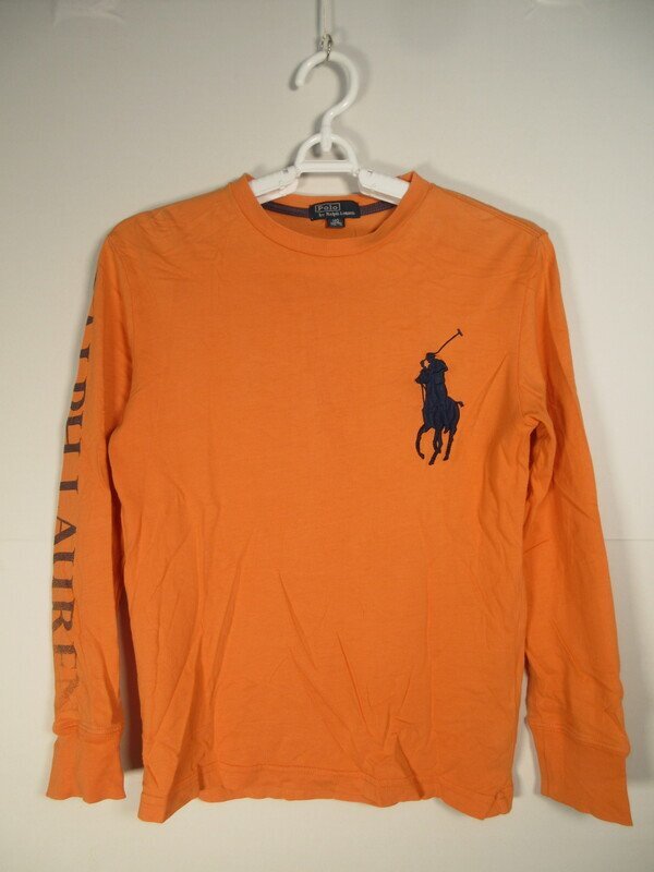 ポロラルフローレン キッズ 長袖Tシャツ オレンジ 子供服サイズ140 POLO RALPH LAUREN MM140_画像1