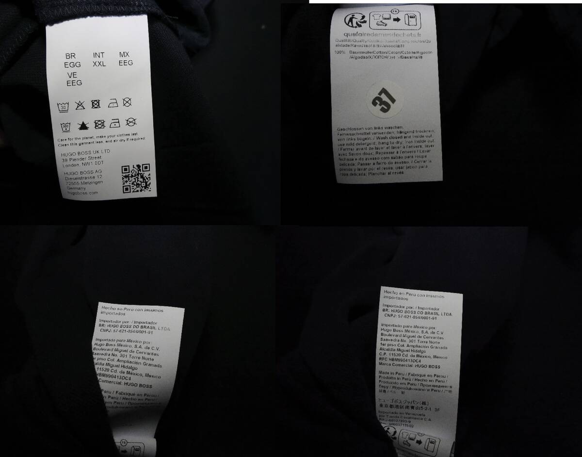 お寶探し ６０％ ＯＦＦ 新品タグ付き BOSS:ロゴポロシャツ レギュラーフィットＸＸＬ?濃紺／送料全國一律￥６００