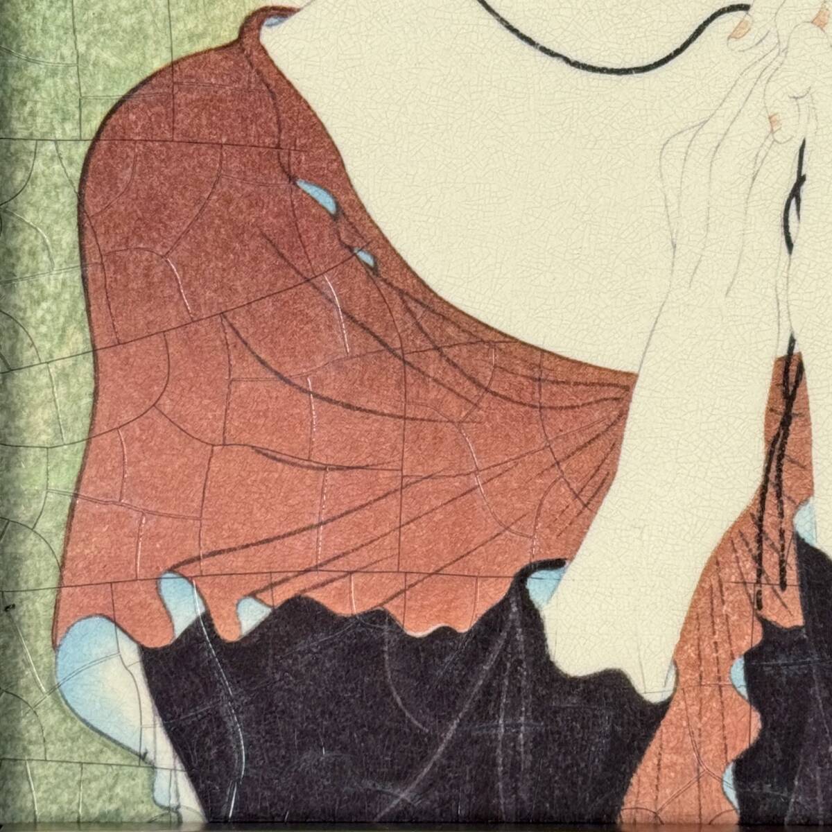 藤田 嗣治 レオナール・フジタ 「或る女（赤いショールの女