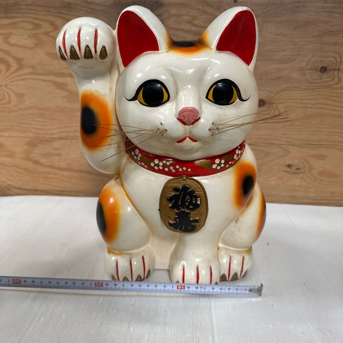 招き猫 常滑焼 特大サイズ 昭和レトロ 貯金箱 縁起物 置物 招き猫 常滑焼 特大サイズ 昭和レトロ 貯金箱 縁起物 置物