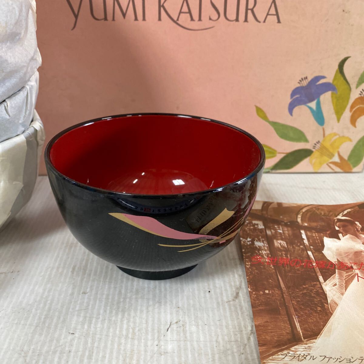 和食器 吸い物椀 5組 箸置き 5個 桂由美 YUMI KATSURA レトロ 和食器 吸い物椀 5組 箸置き 5個 桂由美 YUMI KATSURA レトロ