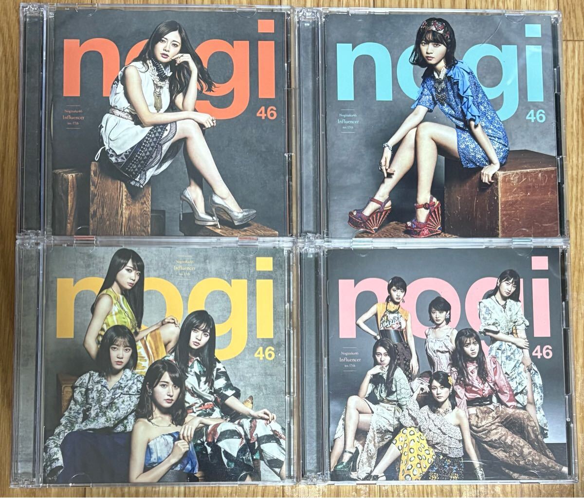 乃木坂46 インフルエンサー Type-A.B.C.D 4枚セット
