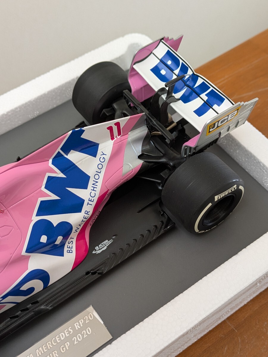 ☆稀少品！PMA 1/18 RACING POINT RP20 WINNER SAKHIR GP 2020 #11 S.PEREZ レーシングポイント サクヒールGP F1初優勝後半戦ver. ☆_画像4