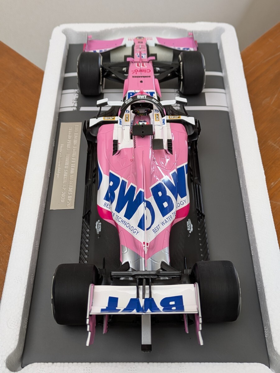 ☆稀少品！PMA 1/18 RACING POINT RP20 WINNER SAKHIR GP 2020 #11 S.PEREZ レーシングポイント サクヒールGP F1初優勝後半戦ver. ☆_画像7