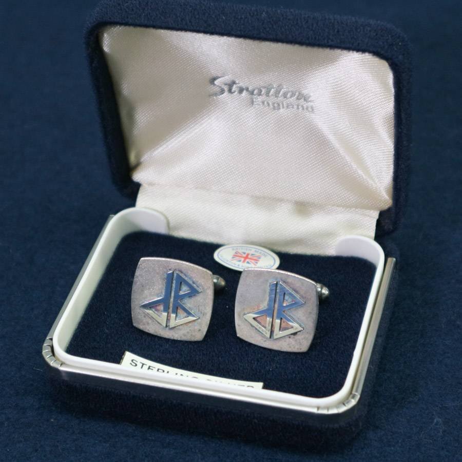 英国 Stratton STERLING SILVER刻印 シルバー カフスボタン 総 英国 Stratton STERLING SILVER刻印 シルバー カフスボタン 総