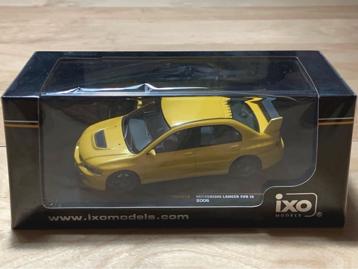 【新品：未開封】イクソ IXO 1/43 三菱 ランサー エボリューション IX / MITSUBISHI LANCER EVOLUTION 9 CT9A イエロー [MOC078]