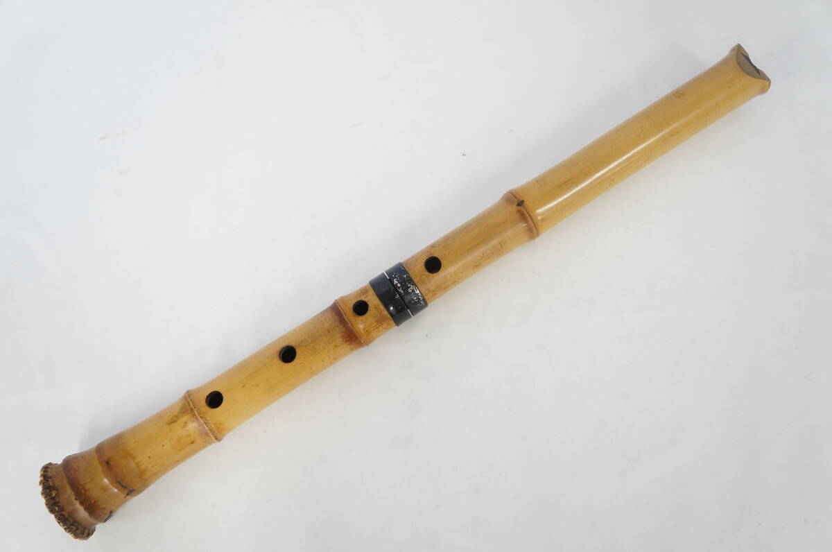 ⑩ 兼安洞童 琴古流 セル巻 日本竹道学館 竹製 尺八 全長:約54cm