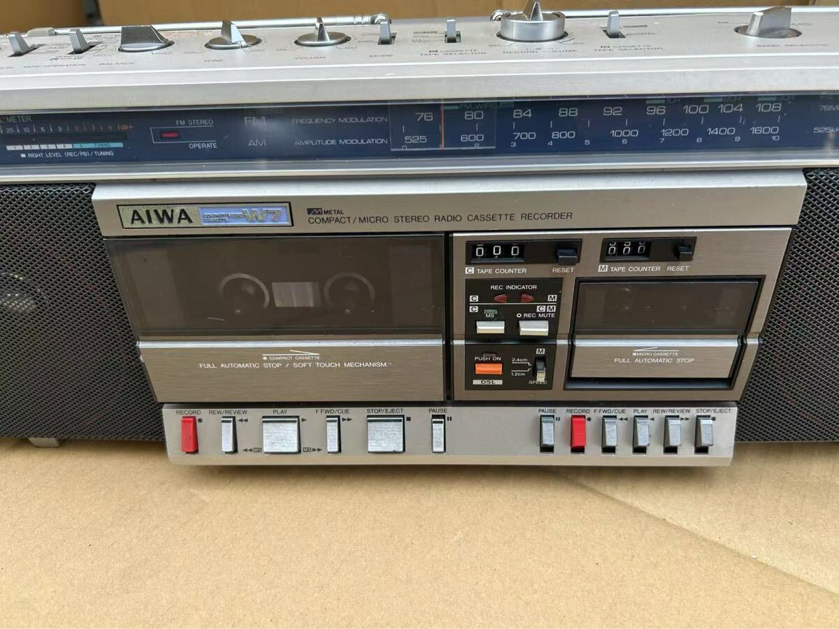 AIWA アイワ CS-W7 ダブルラジカセ コンパクト マイクロ ステレオ AIWA アイワ CS-W7 ダブルラジカセ コンパクト マイクロ