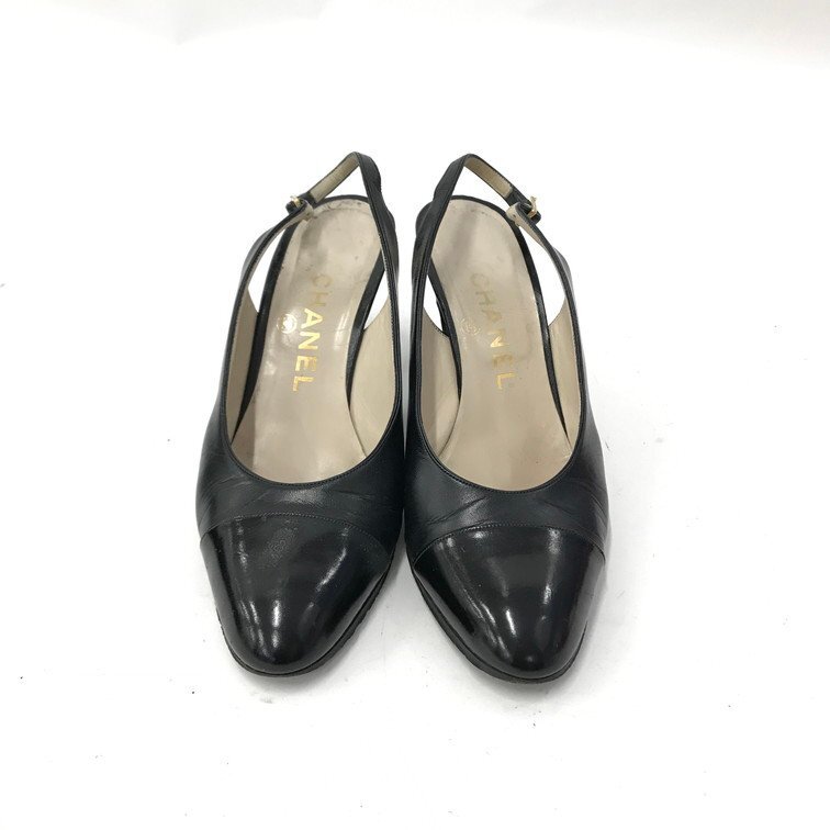 CHANEL シャネル キャップトゥ レザー エナメル バック CHANEL シャネル キャップトゥ レザー エナメル バック