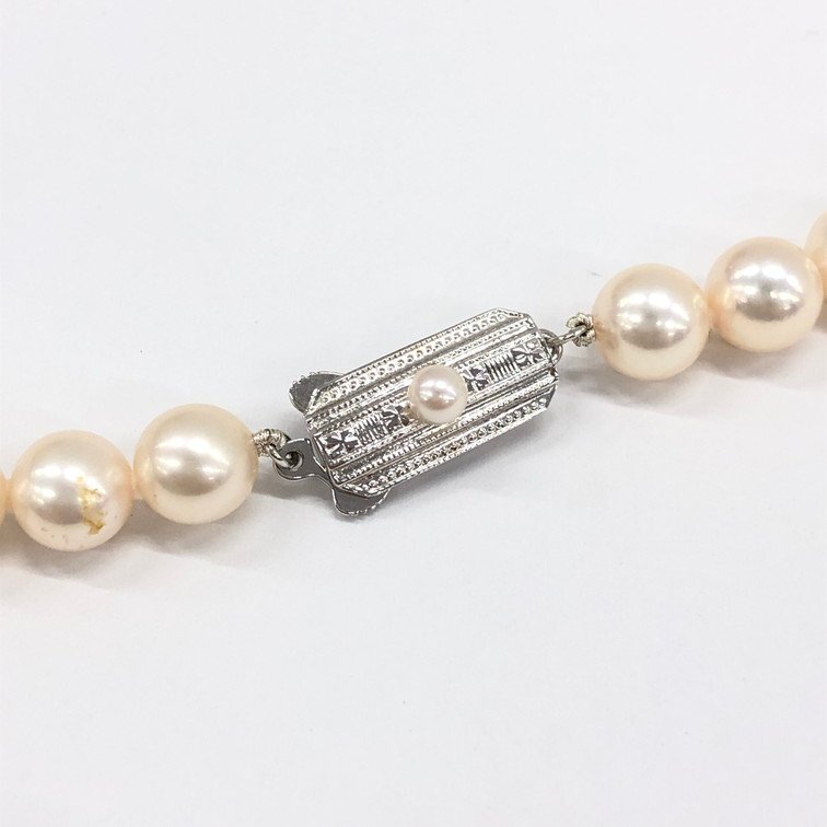 MIKIMOTO ミキモト パールネックレス S1L刻印あり パール幅7.65 MIKIMOTO ミキモト パールネックレス S1L刻印あり パール幅7.65
