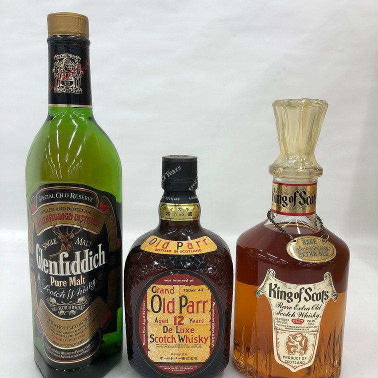 Glenfiddich/Old Parr/King of Scots/スコッチウイスキー 3本 43 Glenfiddich/Old Parr/King of Scots/スコッチウイスキー 3本 43