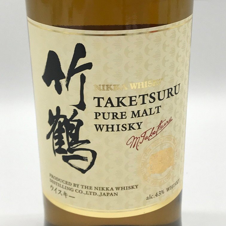 TAKETSURU 竹鶴 ピュアモルト ウイスキー 700ml 43% 未開栓 国内 TAKETSURU 竹鶴 ピュアモルト ウイスキー 700ml 43% 未開栓 国内