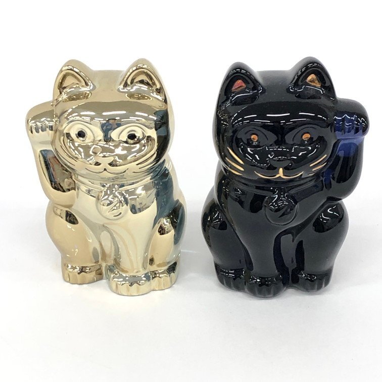 Baccarat バカラ 招き猫 2個【DDAME035】(クリスタルガラス Baccarat バカラ 招き猫 2個【DDAME035】(クリスタルガラス