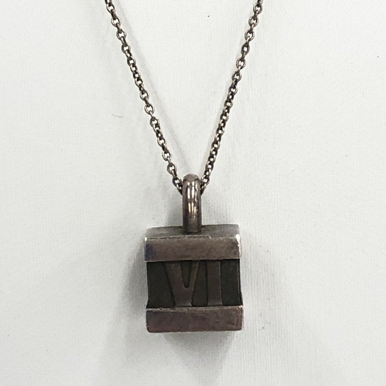 TIFFANY&Co. ティファニー Ag925 アトラス キューブ ネックレス TIFFANY&Co. ティファニー Ag925 アトラス キューブ ネックレス
