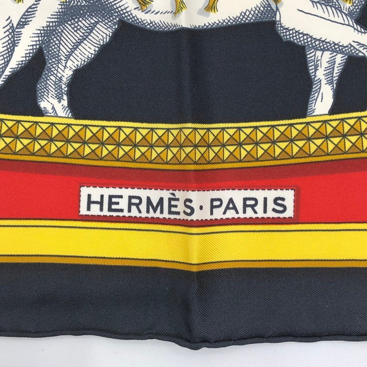 HERMES エルメス スカーフ カレ90 シルク タグあり【DDAT9041 HERMES エルメス スカーフ カレ90 シルク タグあり【DDAT9041