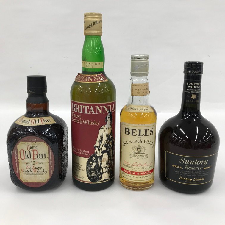 SUNTORY/BELL'S/BRITANNIA/Old Parr ウイスキー 4本 おまとめ SUNTORY/BELL'S/BRITANNIA/Old Parr ウイスキー 4本 おまとめ