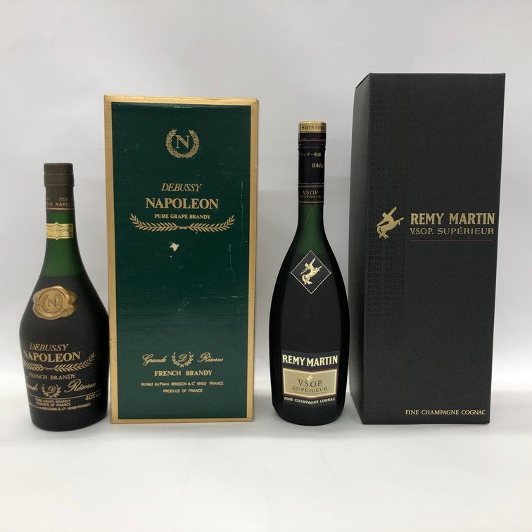 DEBUSSY NAPOLEON / REMY MARTIN V.S.O.P. ブランデー 2本まとめ DEBUSSY NAPOLEON / REMY MARTIN V.S.O.P. ブランデー 2本まとめ