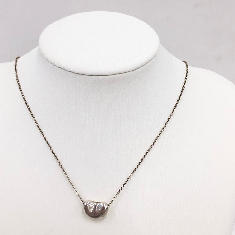 TIFFANY&Co. ティファニー ビーンネックレス 925刻印あり 総 TIFFANY&Co. ティファニー ビーンネックレス 925刻印あり 総