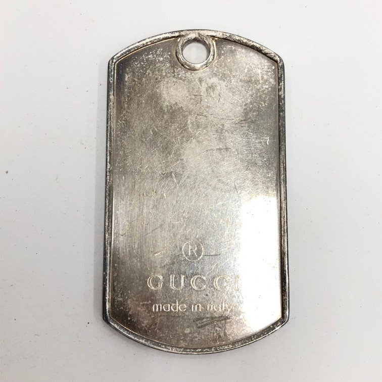 GUCCI グッチ ドッグタグ プレート ペンダントトップ Ag925 GUCCI グッチ ドッグタグ プレート ペンダントトップ Ag925