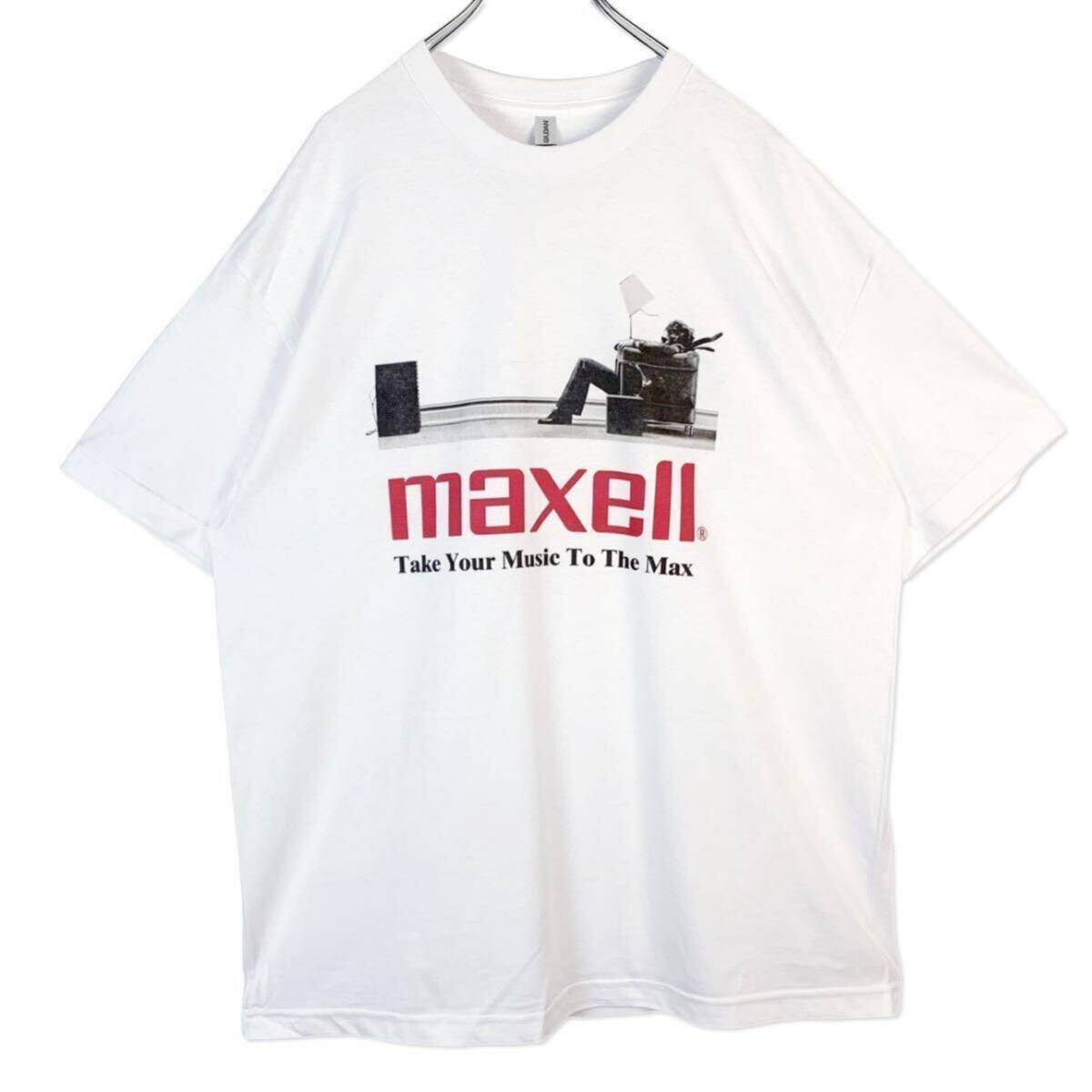 マクセル Maxell Tシャツ 企業物 XLサイズ セール ホワイト 白 マクセル Maxell Tシャツ 企業物 XLサイズ セール ホワイト 白